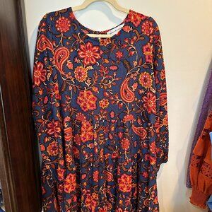 Floral Long Sleeve Dress Size XL